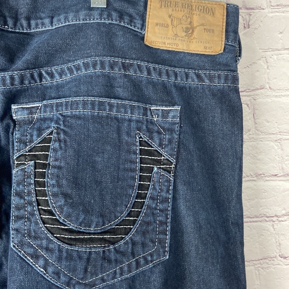 True Religion Men's Section Moto Blue Jeans. Size: 46 - Picture 8 of 12